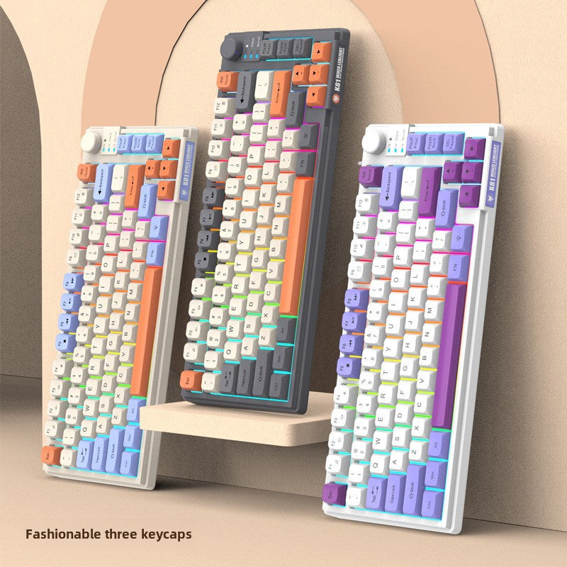 Teclado Gaming K81 con Iluminación RGB y Teclas MDA